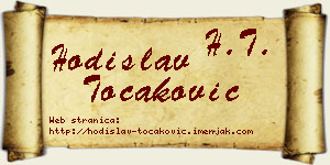 Hodislav Točaković vizit kartica